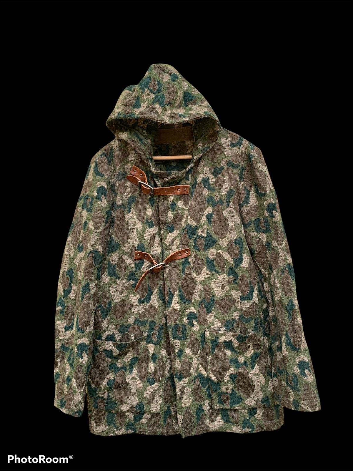Japanese Brand × Vintage Hoodie jacket camo buckle up Size US L / EU 52-54 / 3 - 1 Thumbnail