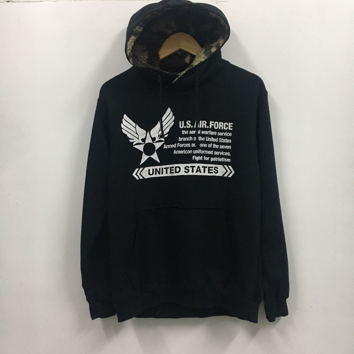 Vintage Vintage Us AirForce Military Hoodie Sweatshirt camo Hoodie Size US L / EU 52-54 / 3 - 2 Thumbnail
