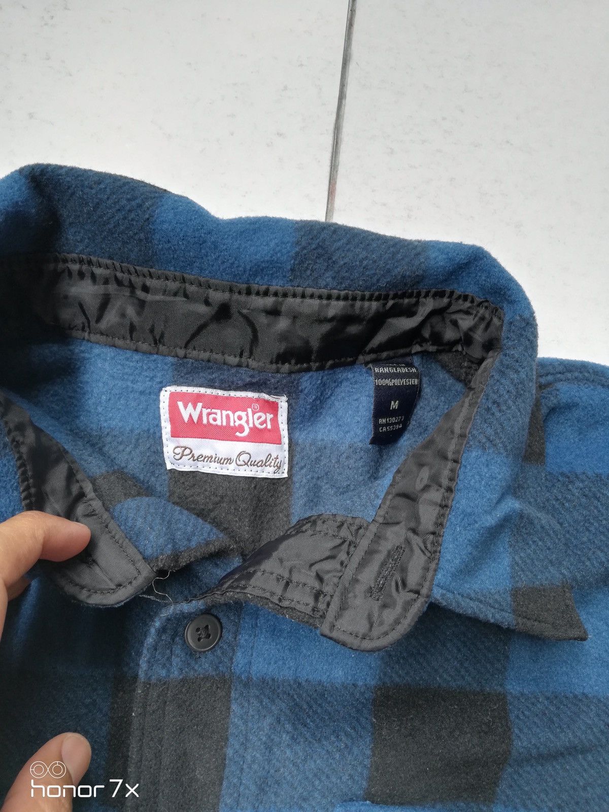 Vintage × Wrangler Wrangler Fleece Flannel blue Size US M / EU 48-50 / 2 - 2 Thumbnail