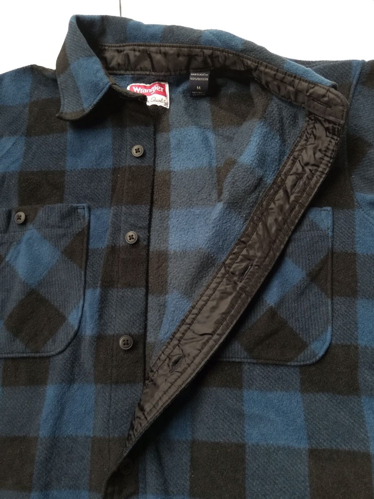Vintage × Wrangler Wrangler Fleece Flannel blue Size US M / EU 48-50 / 2 - 7 Thumbnail