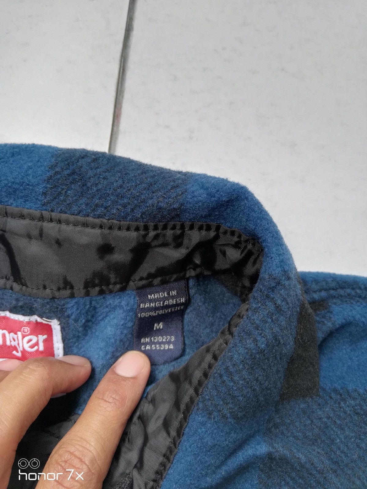 Vintage × Wrangler Wrangler Fleece Flannel blue Size US M / EU 48-50 / 2 - 3 Thumbnail