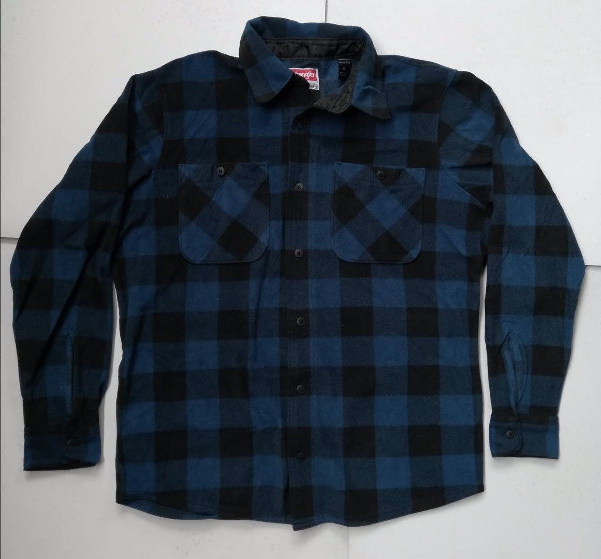 Vintage × Wrangler Wrangler Fleece Flannel blue Size US M / EU 48-50 / 2 - 1 Thumbnail