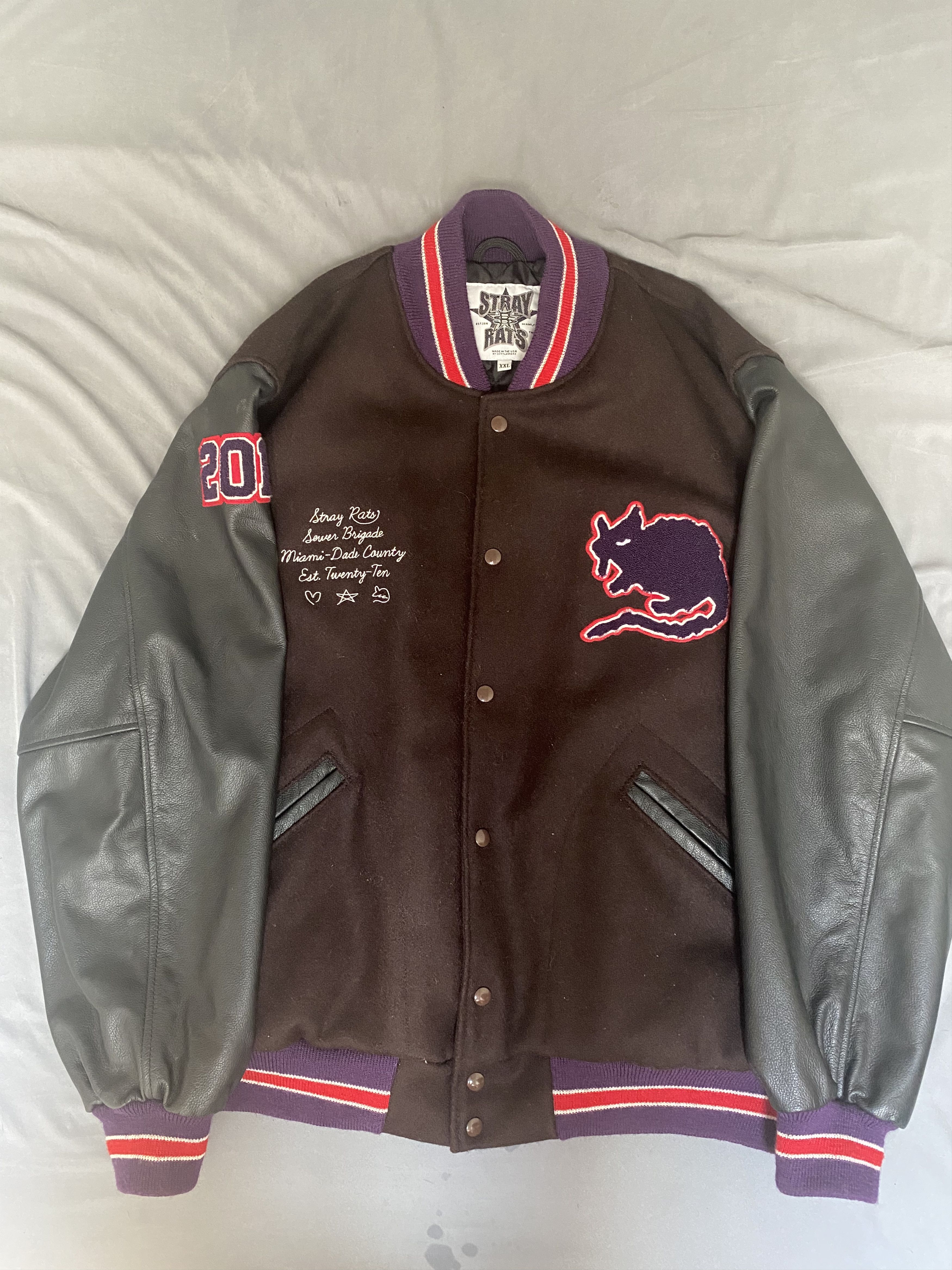 Stray Rats Stray Rats Ten Year Anniversary Varsity Jacket | Grailed