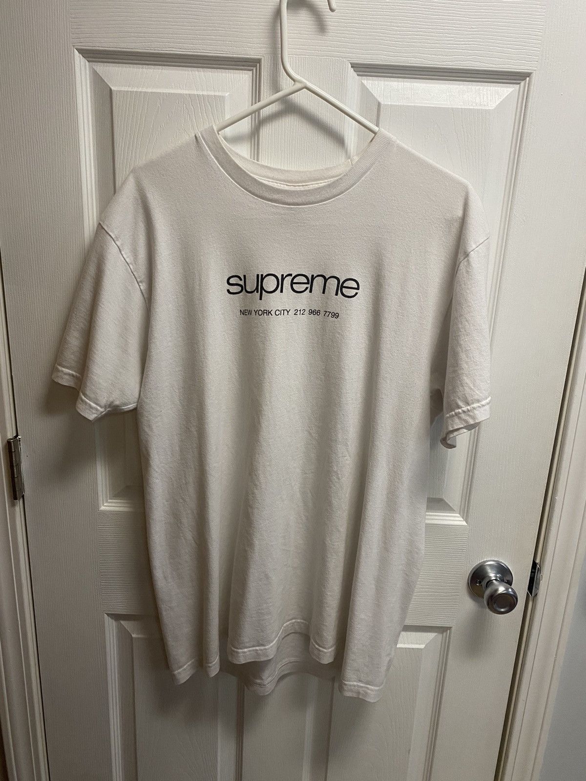 Supreme SS20 Supreme Shop Tee New York City Phone Number | Grailed