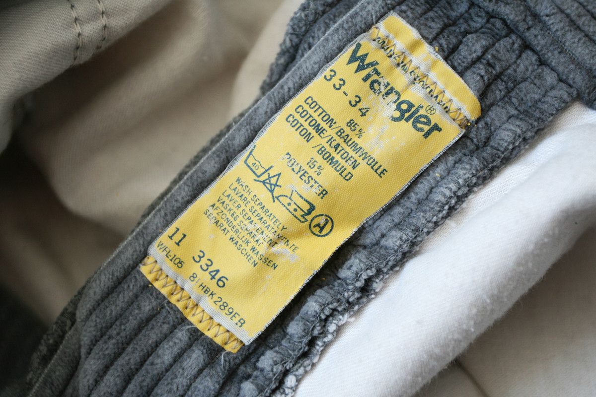 Vintage Wrangler Vintage Retro thick Corduroy Pants Gray Hippie 33 Size US 33 - 7 Thumbnail