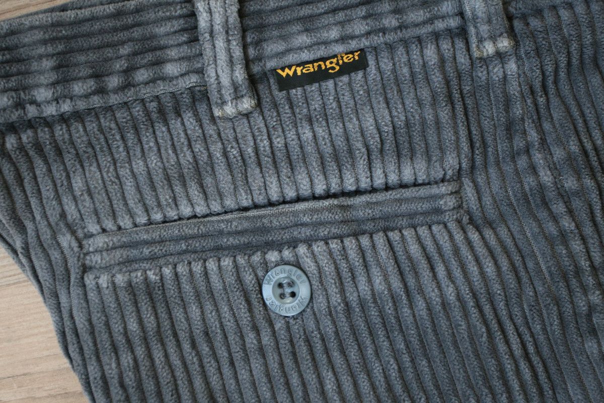 Vintage Wrangler Vintage Retro thick Corduroy Pants Gray Hippie 33 Size US 33 - 4 Thumbnail