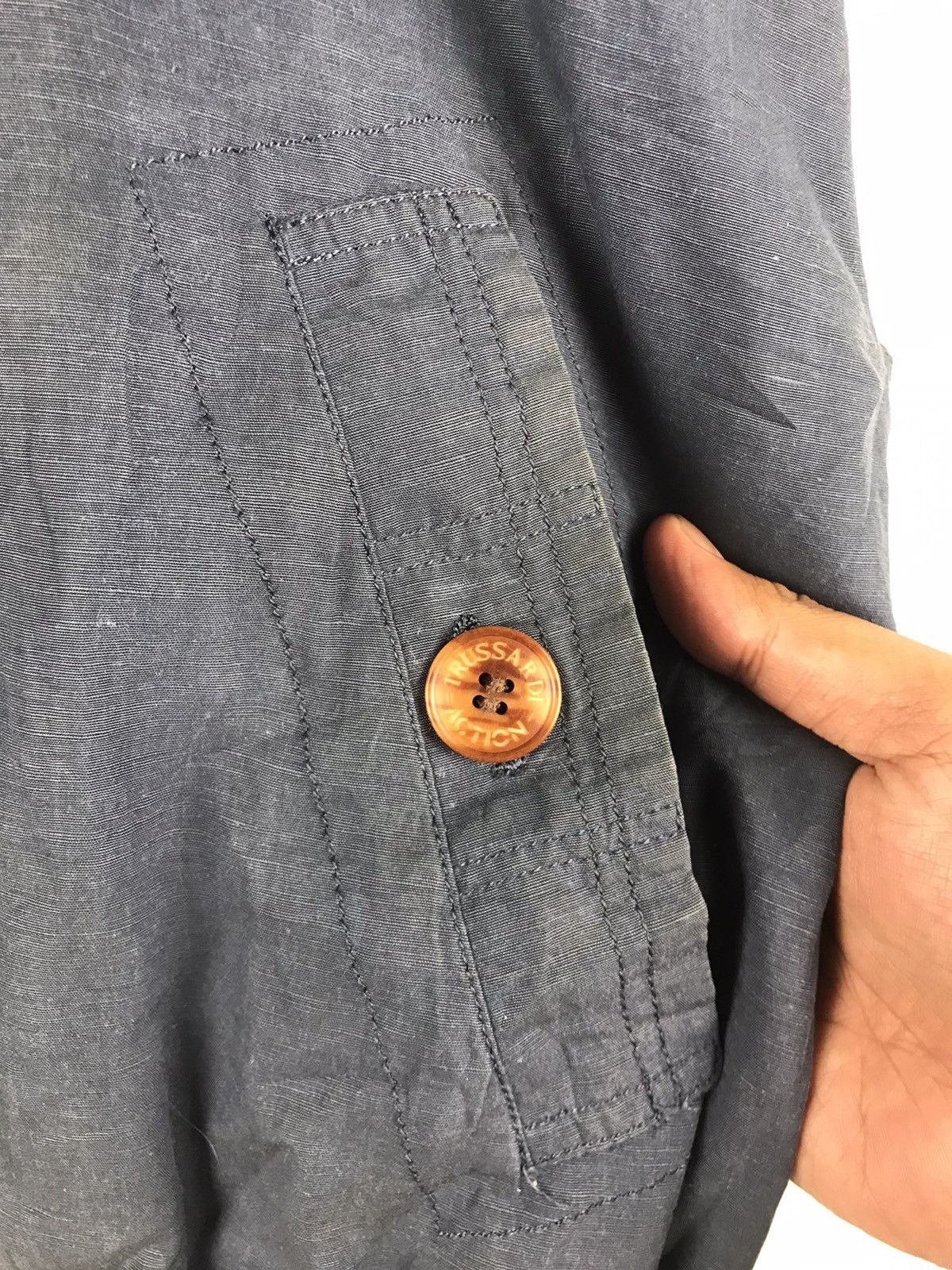 Trussardi × Vintage Vintage Trussardi Bomber Jacket Back Hit Logo Size US XL / EU 56 / 4 - 8 Thumbnail