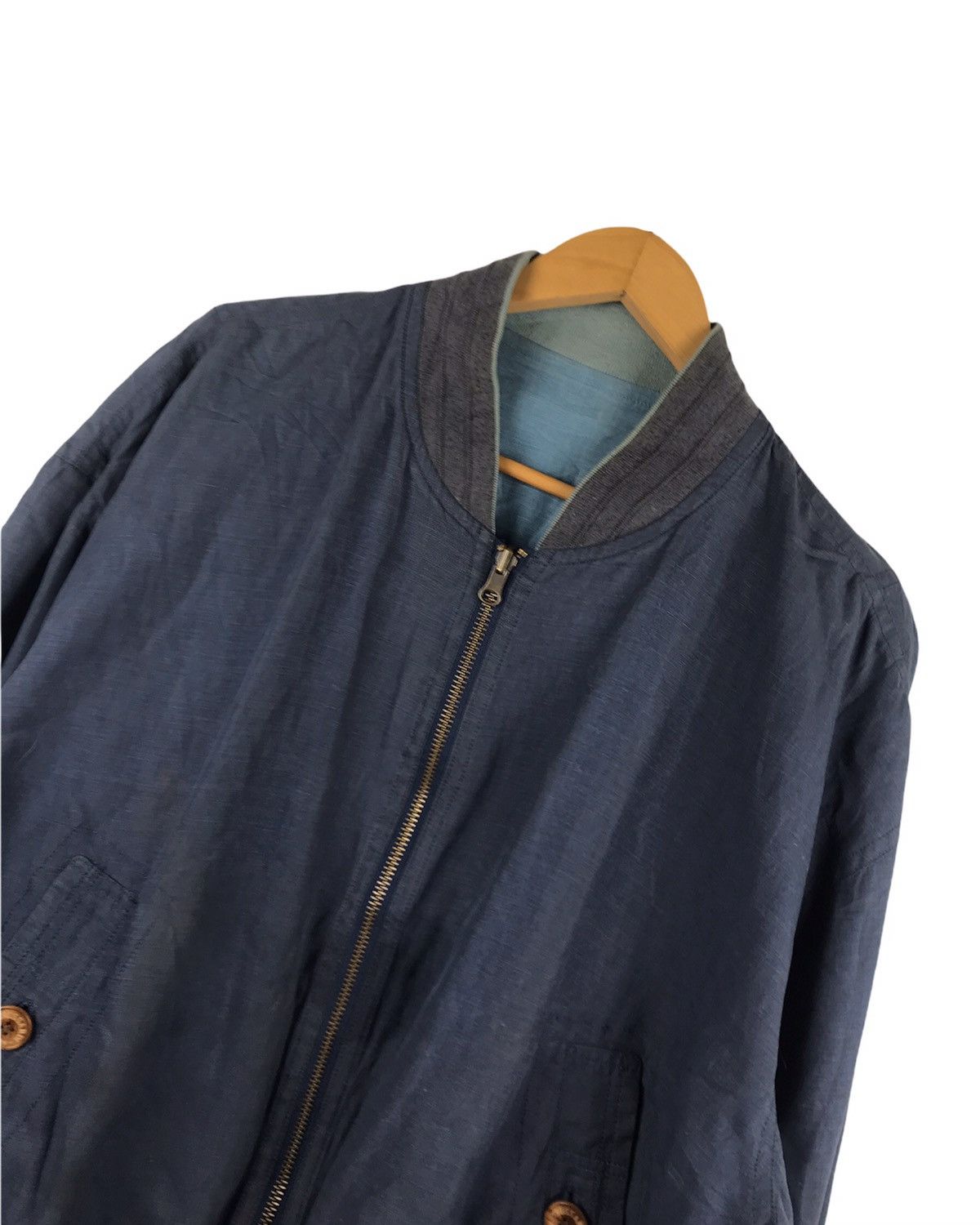 Trussardi × Vintage Vintage Trussardi Bomber Jacket Back Hit Logo Size US XL / EU 56 / 4 - 3 Thumbnail