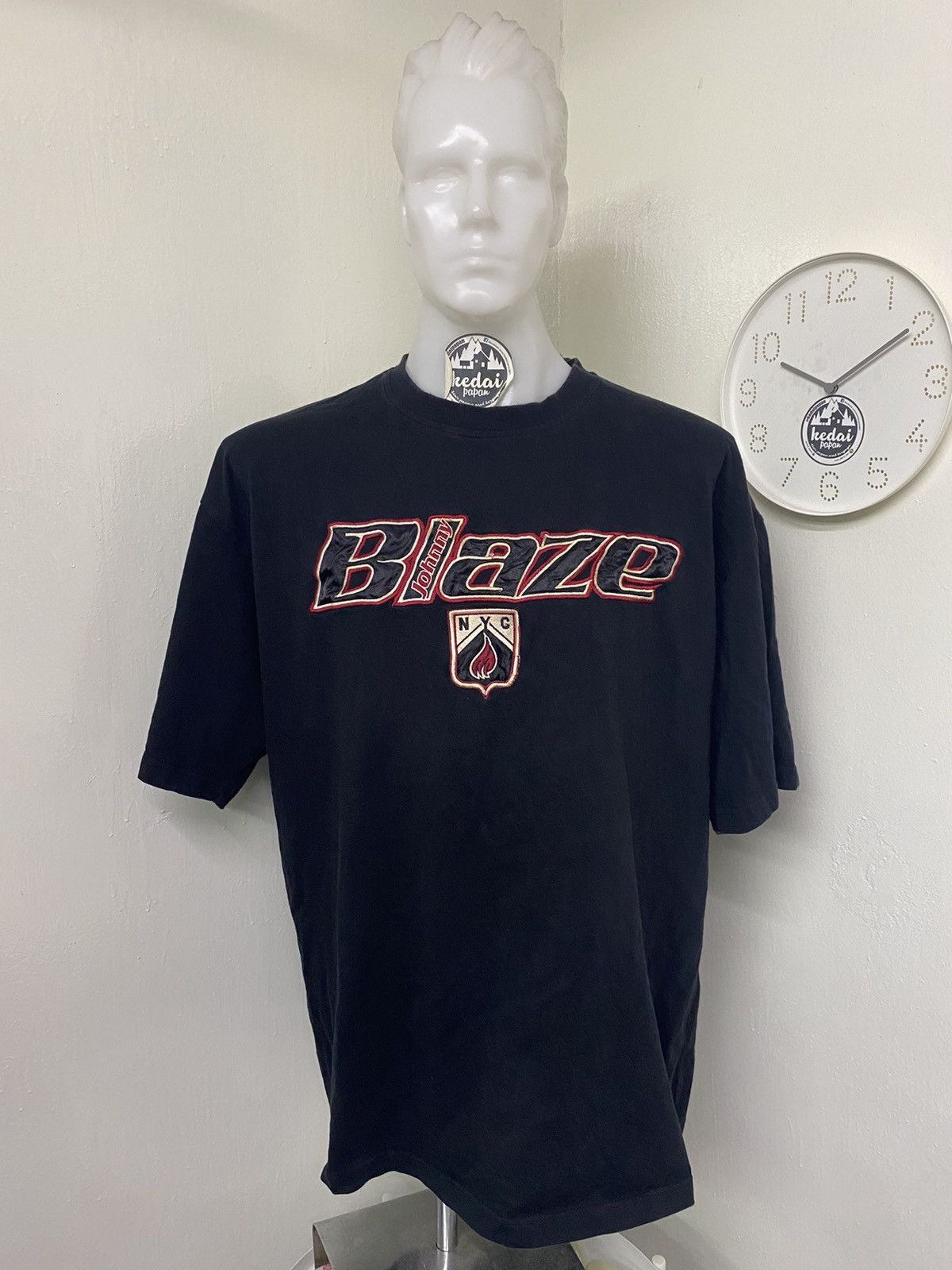VTG JOHNNY BLAZE EMBROIDED LOGO TEE