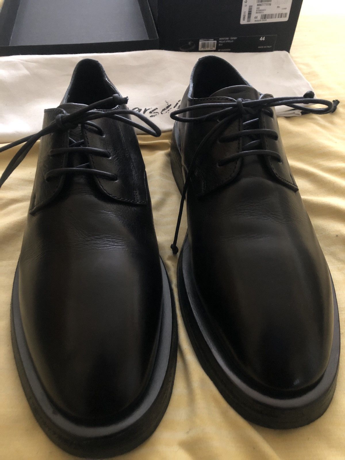 Mens Marsell Black Mentone Derbys- Size 44. Marsell Black mentone derby main image 2