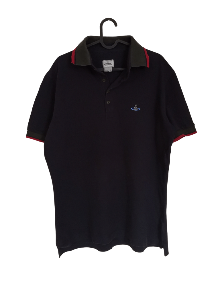Vivienne Westwood Navy Polo Shirt embroidery