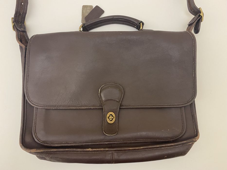 Coach USA Portfolio Briefcase Attache 5180 Brown Leather Bag | Grailed