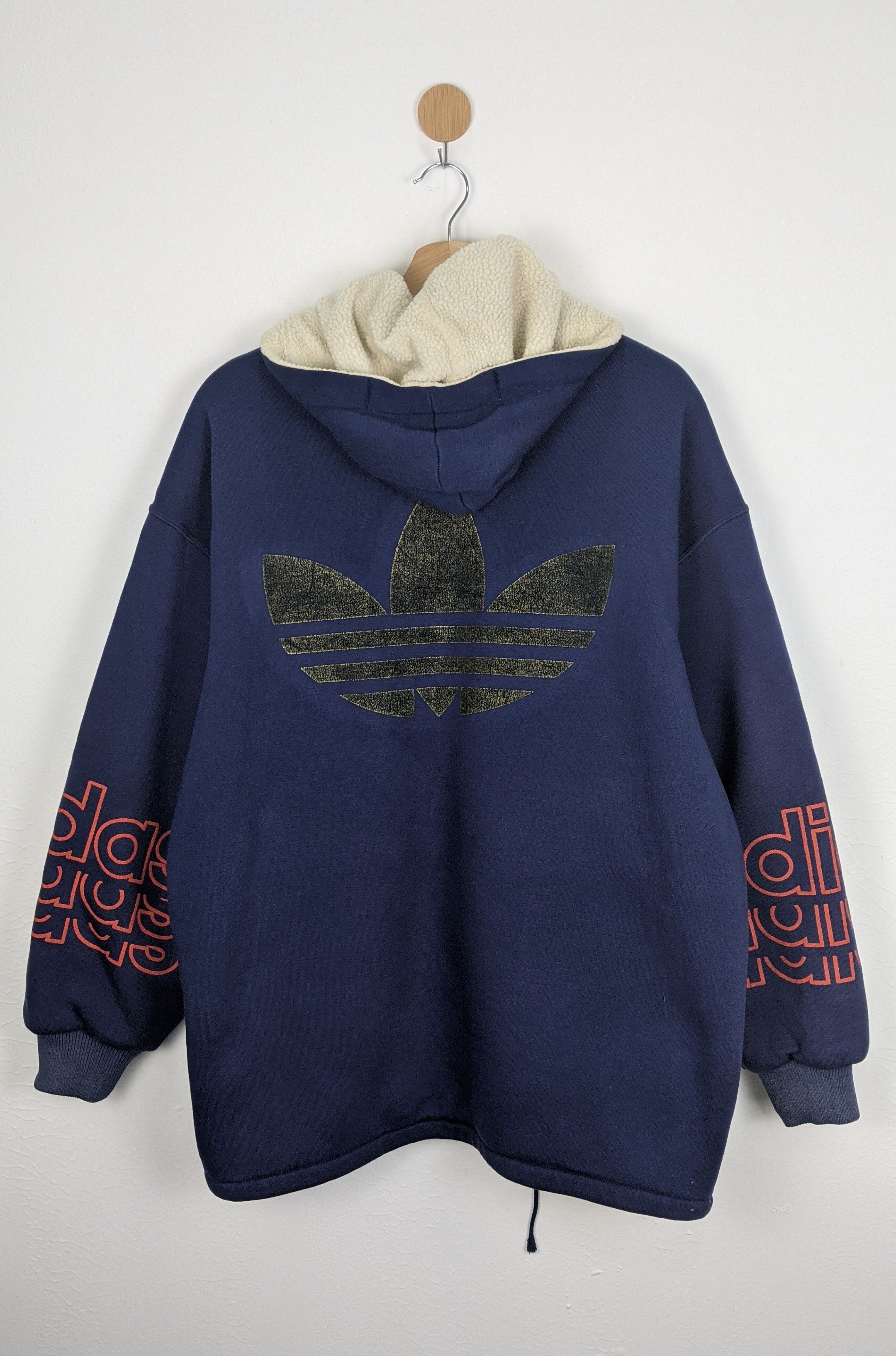 Adidas Vintage Adidas Big Logo Trefoil Ski 90s Hiphop Hoodie Size US M / EU 48-50 / 2 - 2 Thumbnail