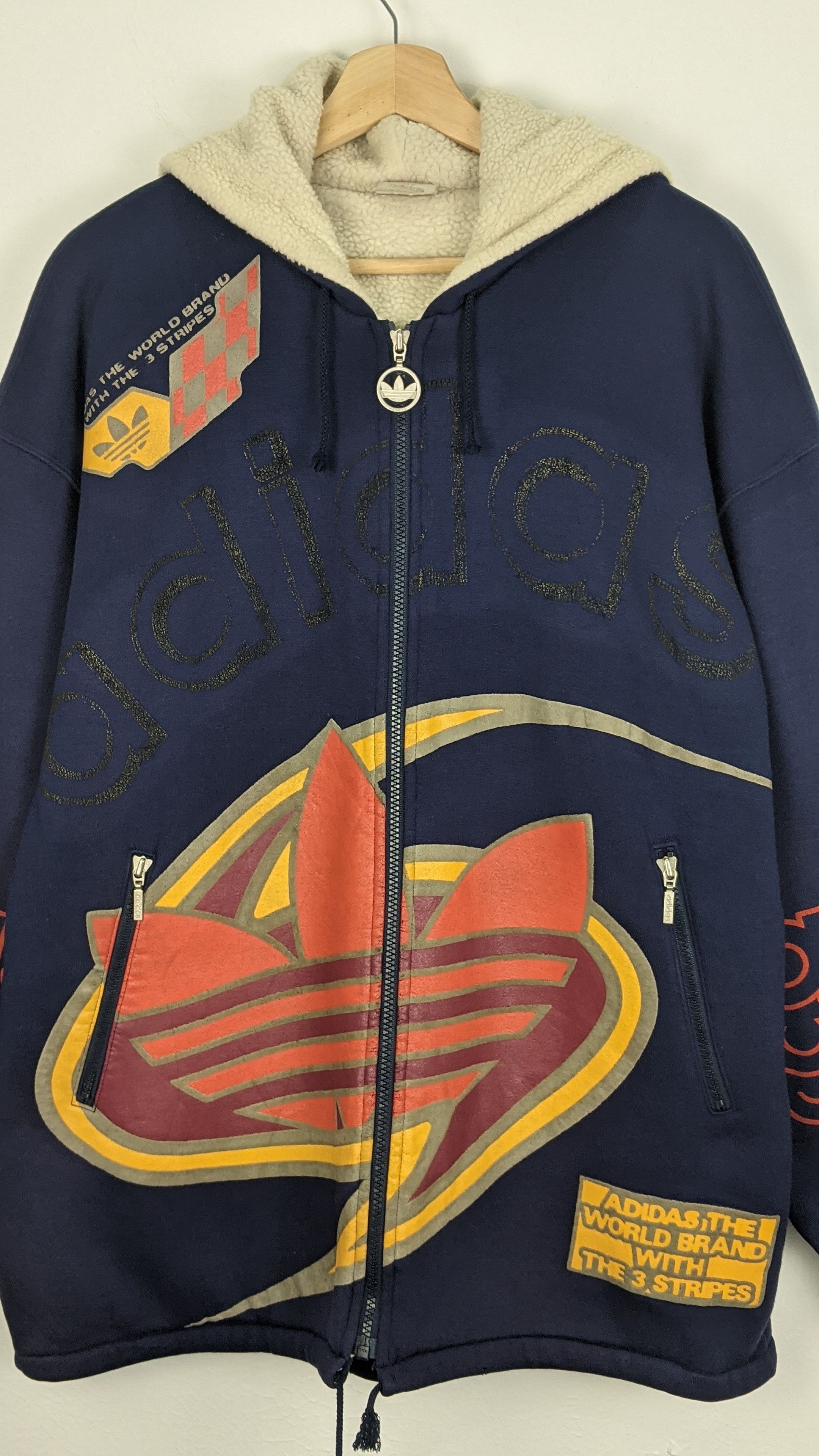 Adidas Vintage Adidas Big Logo Trefoil Ski 90s Hiphop Hoodie Size US M / EU 48-50 / 2 - 3 Thumbnail