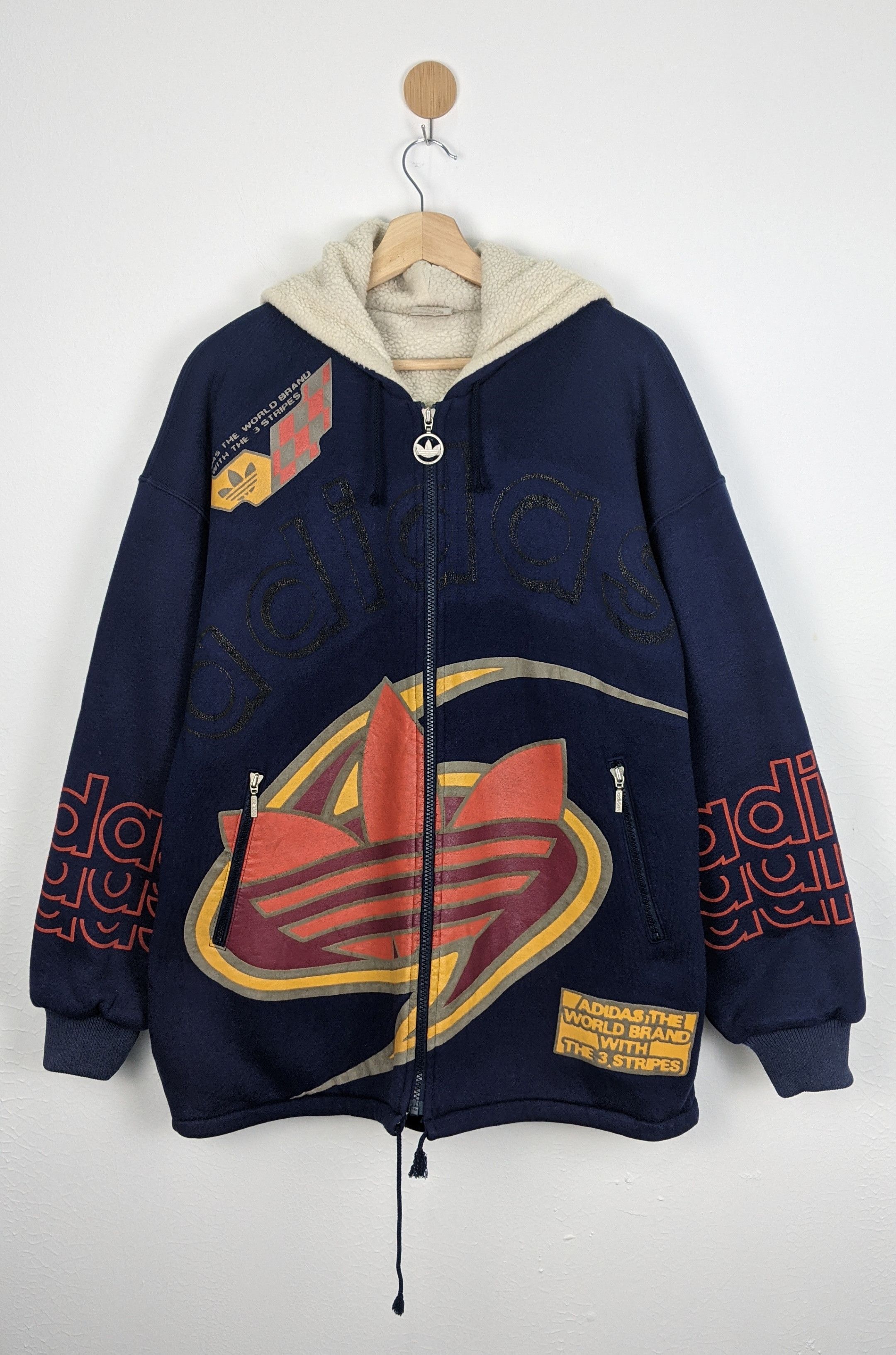 Adidas Vintage Adidas Big Logo Trefoil Ski 90s Hiphop Hoodie Size US M / EU 48-50 / 2 - 1 Thumbnail