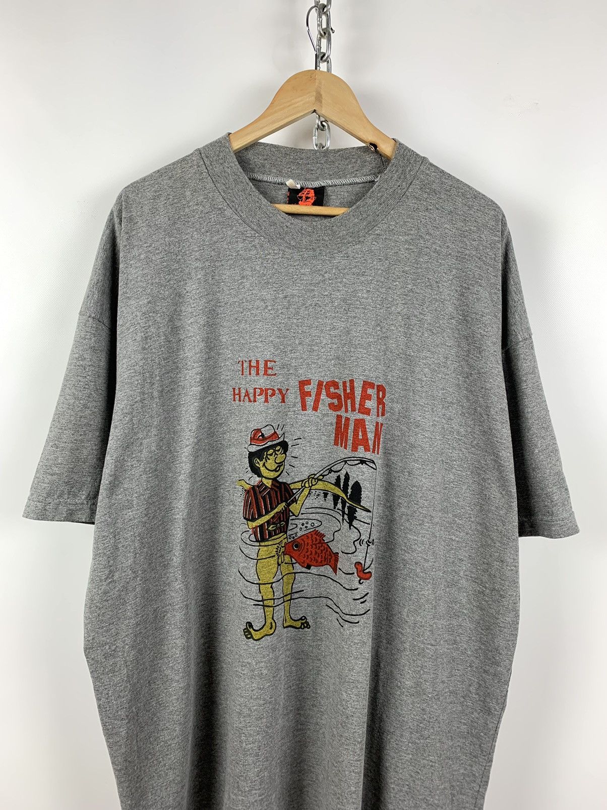 Vintage 90s Vintage The Happy Fisherman Blowjob Crazy T-Shirt Size US XXL / EU 58 / 5 - 1 Thumbnail