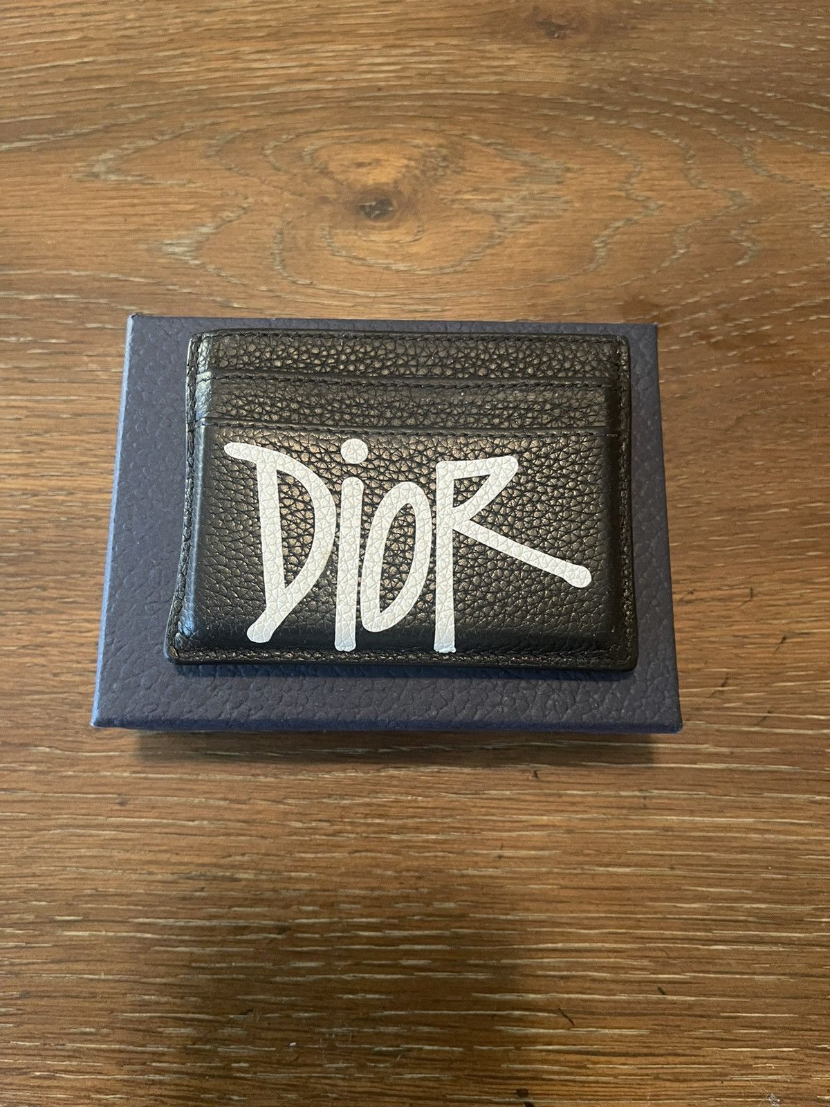 dior x stussy card holder