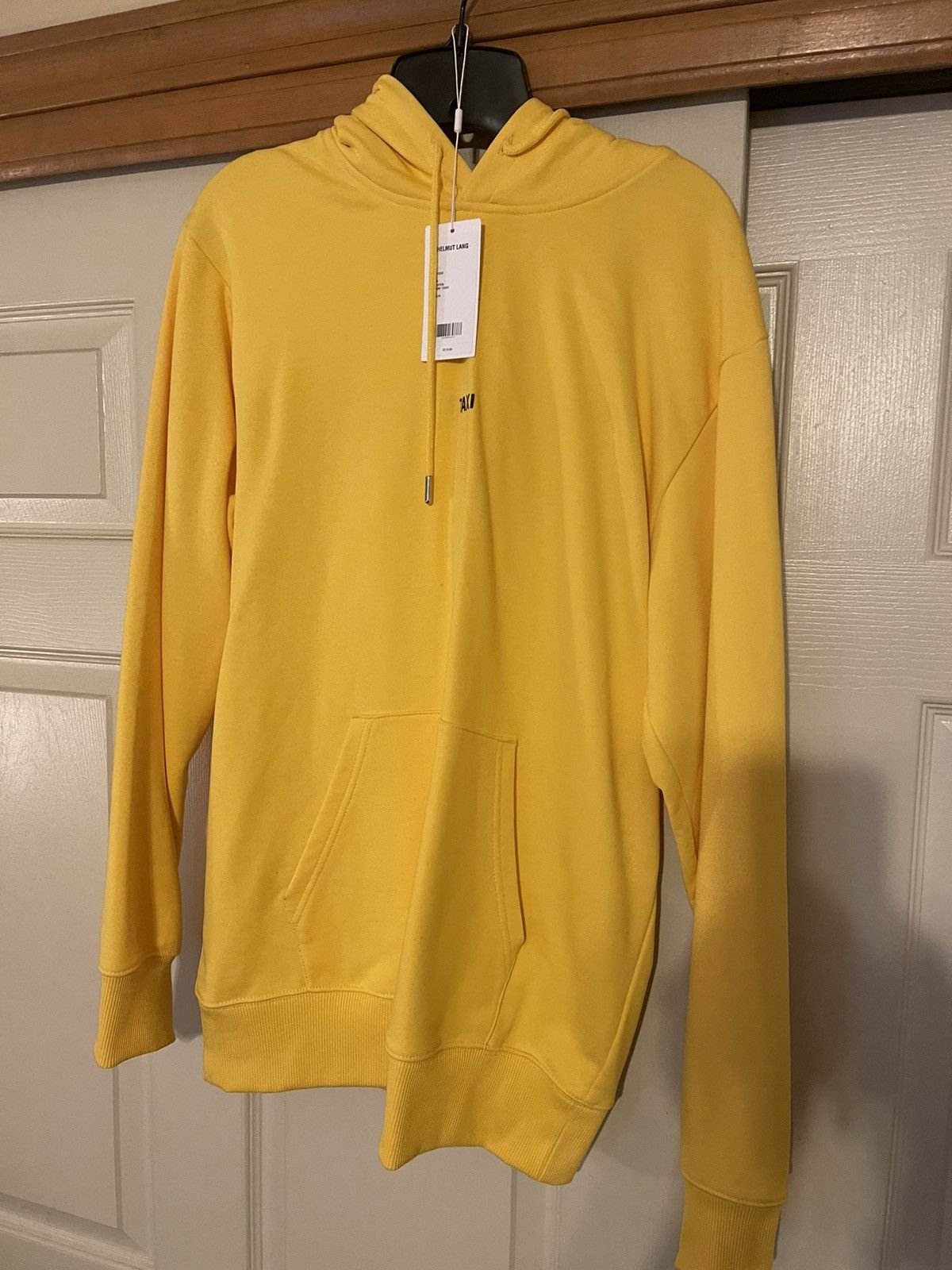 image of Helmut Lang “Taxi” Hoodie in Yellow, Men's (Size Large)