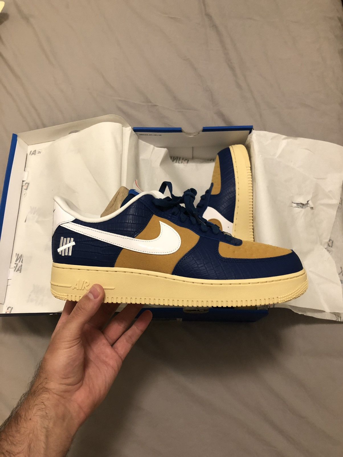 Nike x Undefeated Air Force Low SP (Blue Yellow Croc 13)