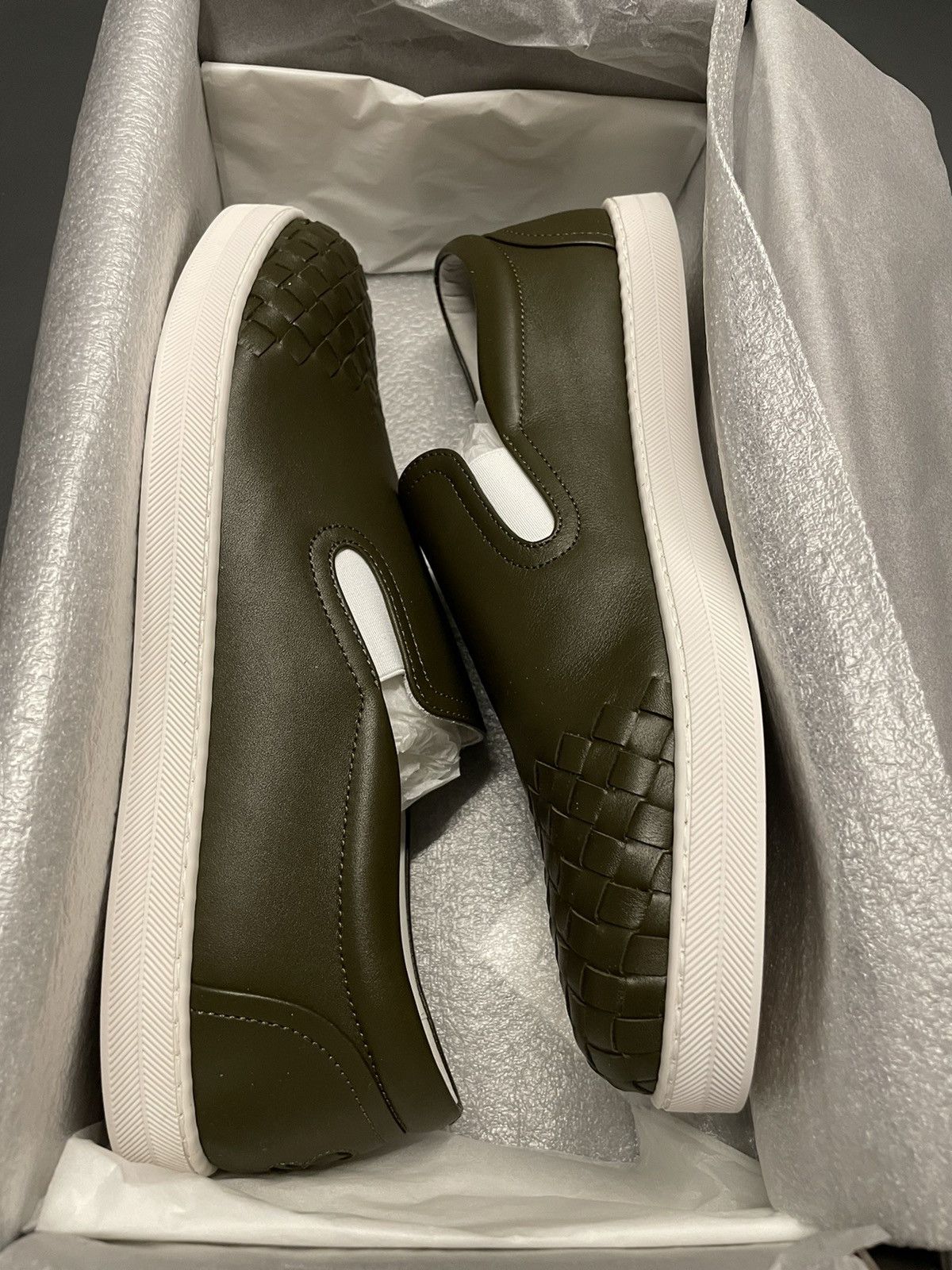 Bottega Veneta × Tomas Maier Brand NEW Bottega Veneta Runway Woven Leather Slip-on Shoes Size US 9 / EU 42 - 11 Thumbnail
