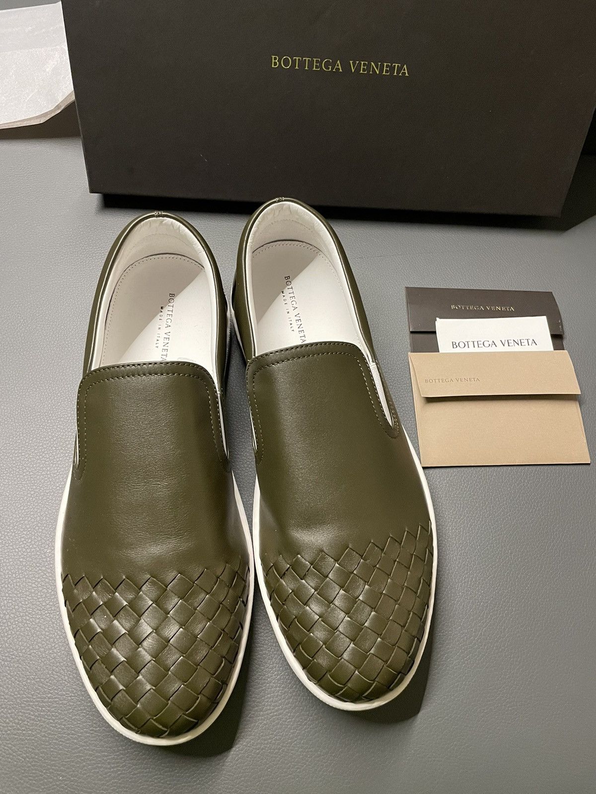 Bottega Veneta × Tomas Maier Brand NEW Bottega Veneta Runway Woven Leather Slip-on Shoes Size US 9 / EU 42 - 6 Thumbnail