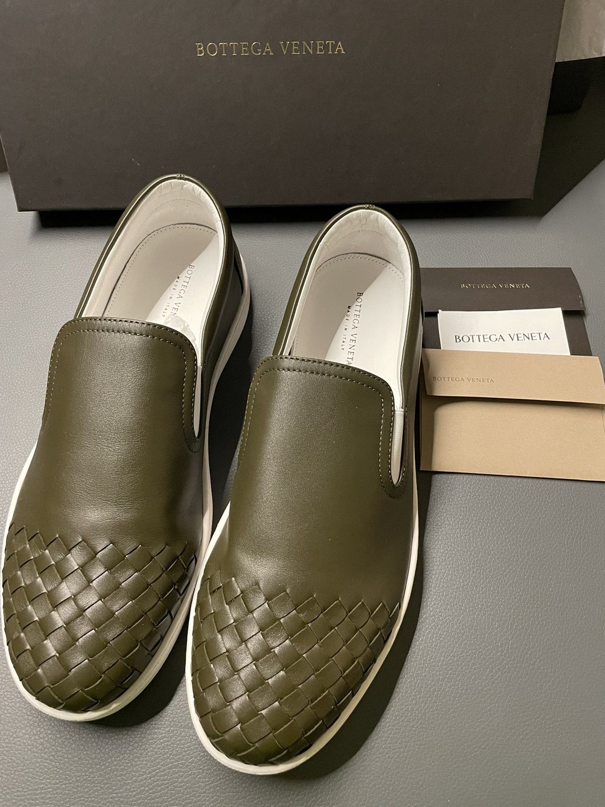 Bottega Veneta × Tomas Maier Brand NEW Bottega Veneta Runway Woven Leather Slip-on Shoes Size US 9 / EU 42 - 21 Thumbnail