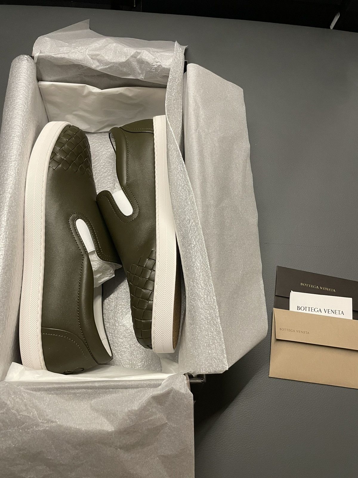 Bottega Veneta × Tomas Maier Brand NEW Bottega Veneta Runway Woven Leather Slip-on Shoes Size US 9 / EU 42 - 10 Thumbnail