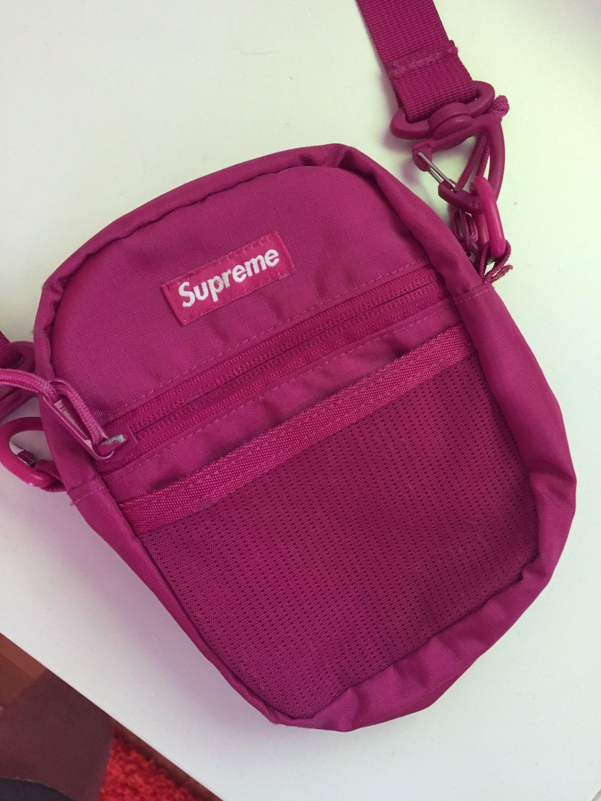 Supreme SS17 Shoulder Bag Pink Grailed