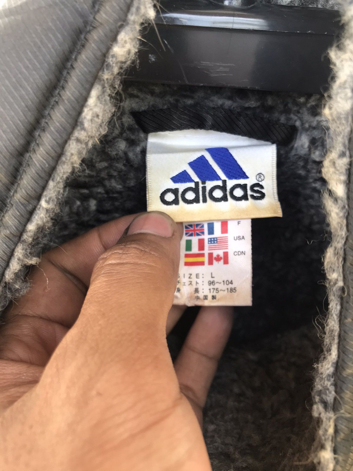 Vintage Vintage 90s Adidas Sherpa Lined Long Jacket Size US L / EU 52-54 / 3 - 2 Thumbnail