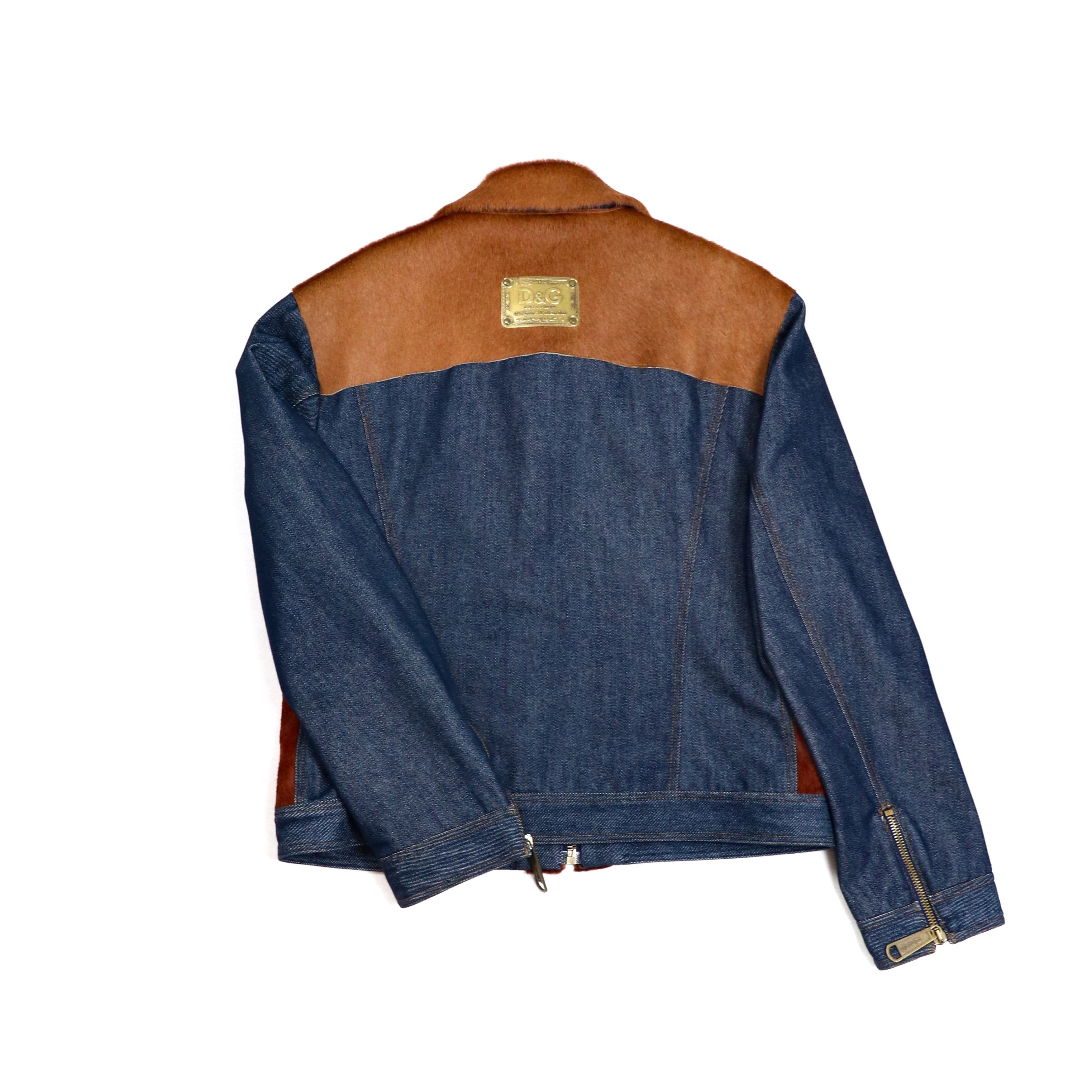 Dolce & Gabbana D&G Rare Pony Hair Jeans Jacket | Grailed