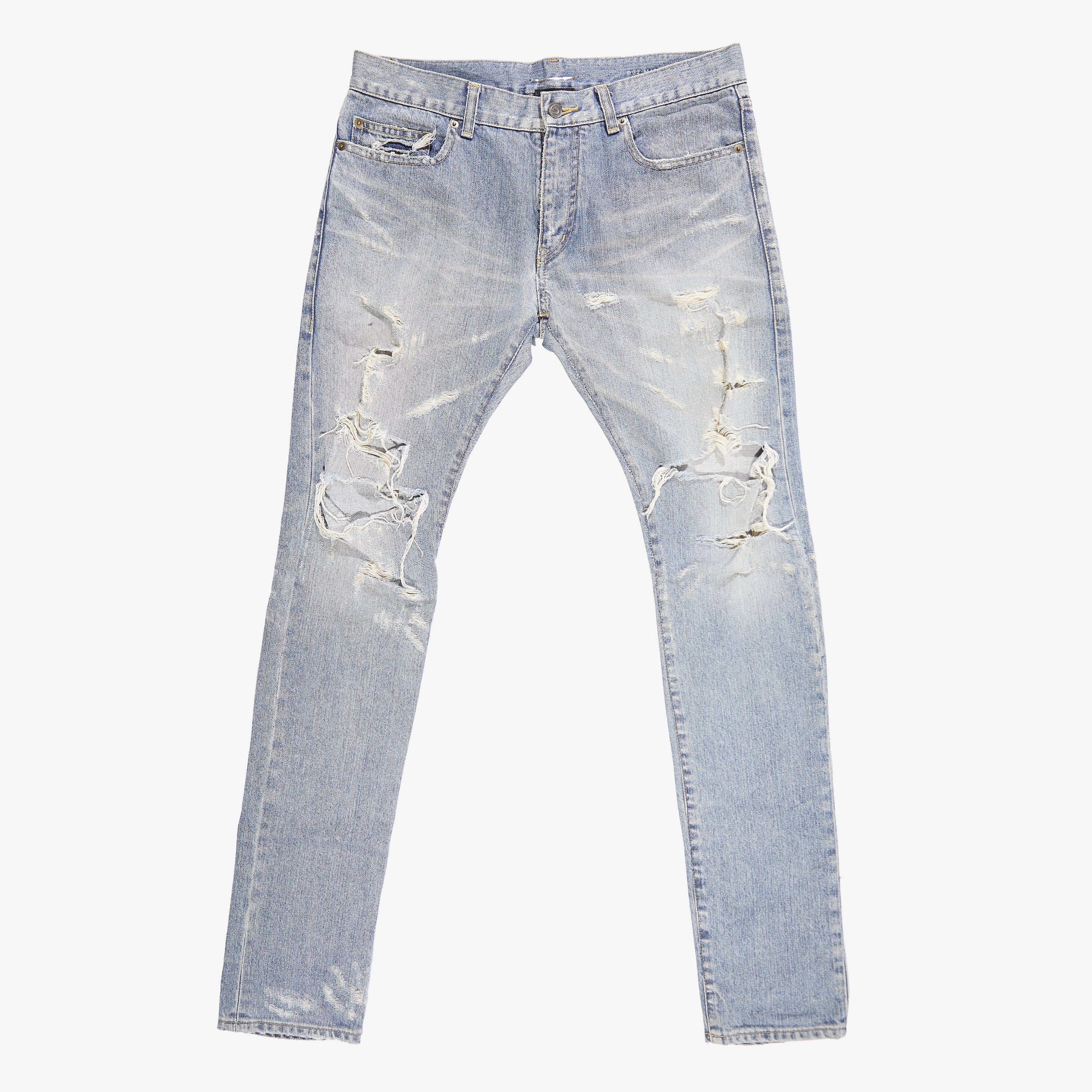 Saint Laurent Paris SAINT LAURENT AW13 D02 LITTLE CRASH DENIM Size US 32 / EU 48 - 2 Thumbnail