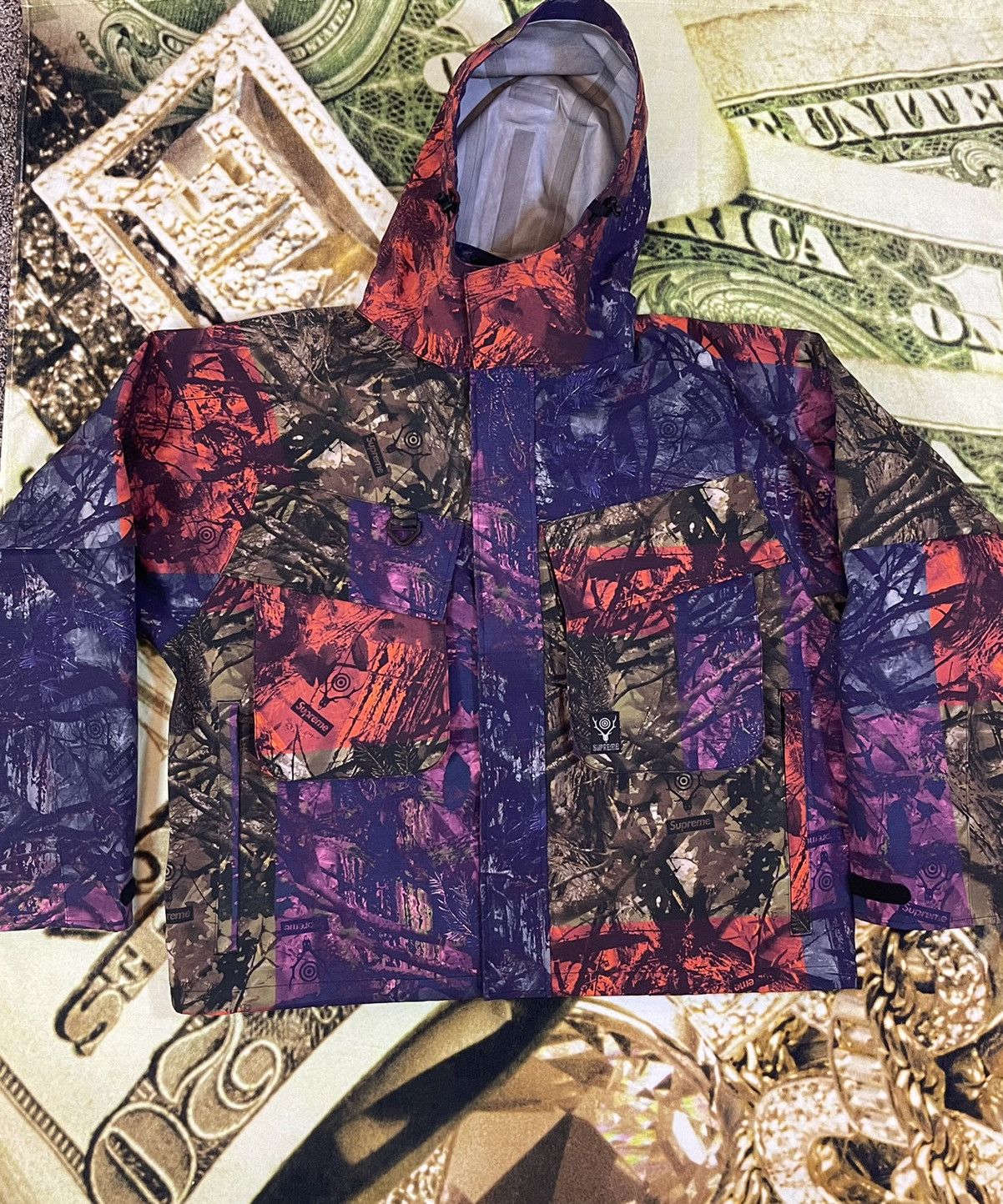 South2 West8 × Supreme Supreme SOUTH2 WEST8 River Trek Jacket Camo 