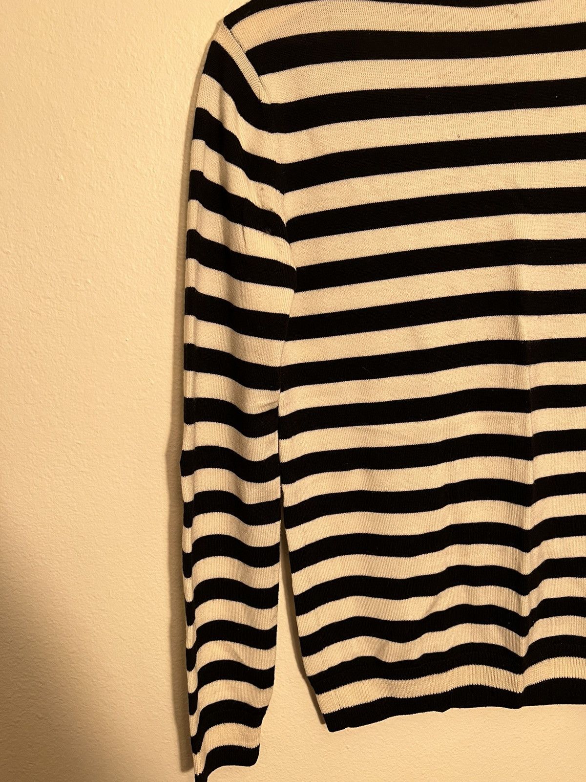 AW2015 Mockneck Striped Sweater