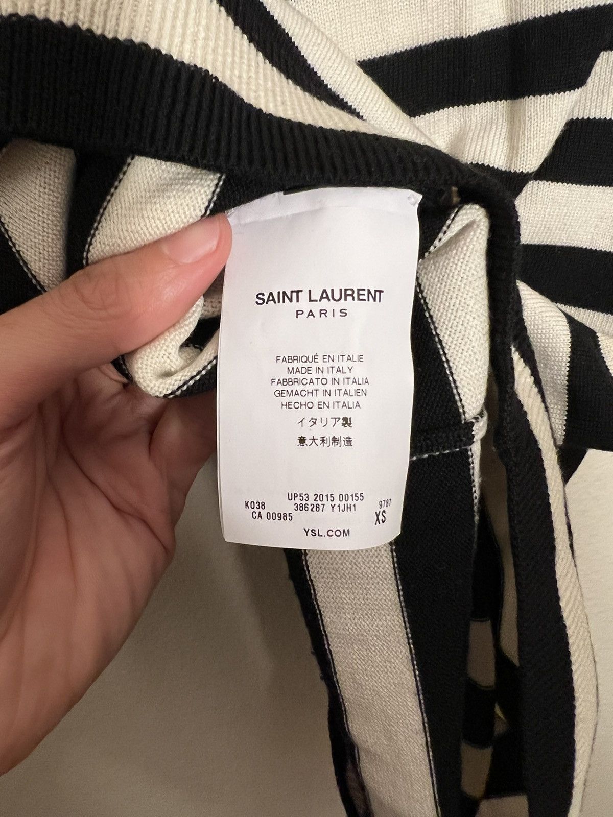 AW2015 Mockneck Striped Sweater