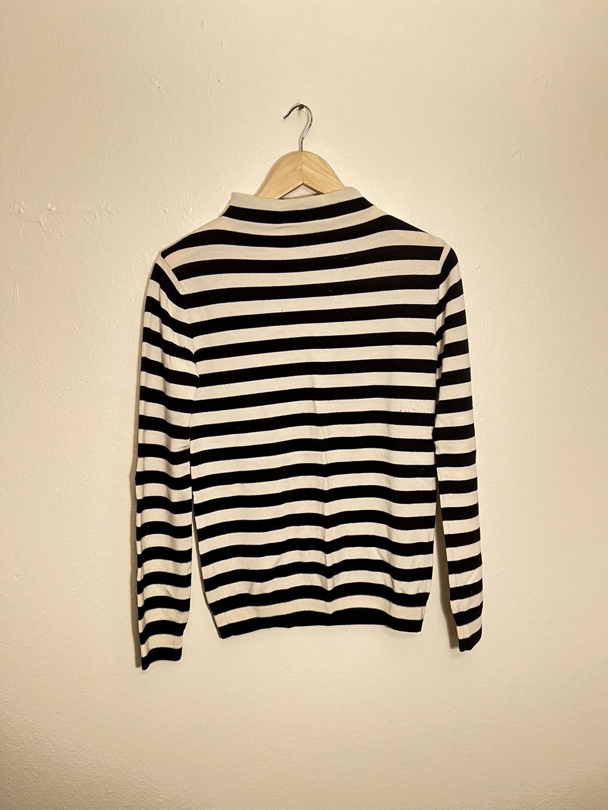 AW2015 Mockneck Striped Sweater