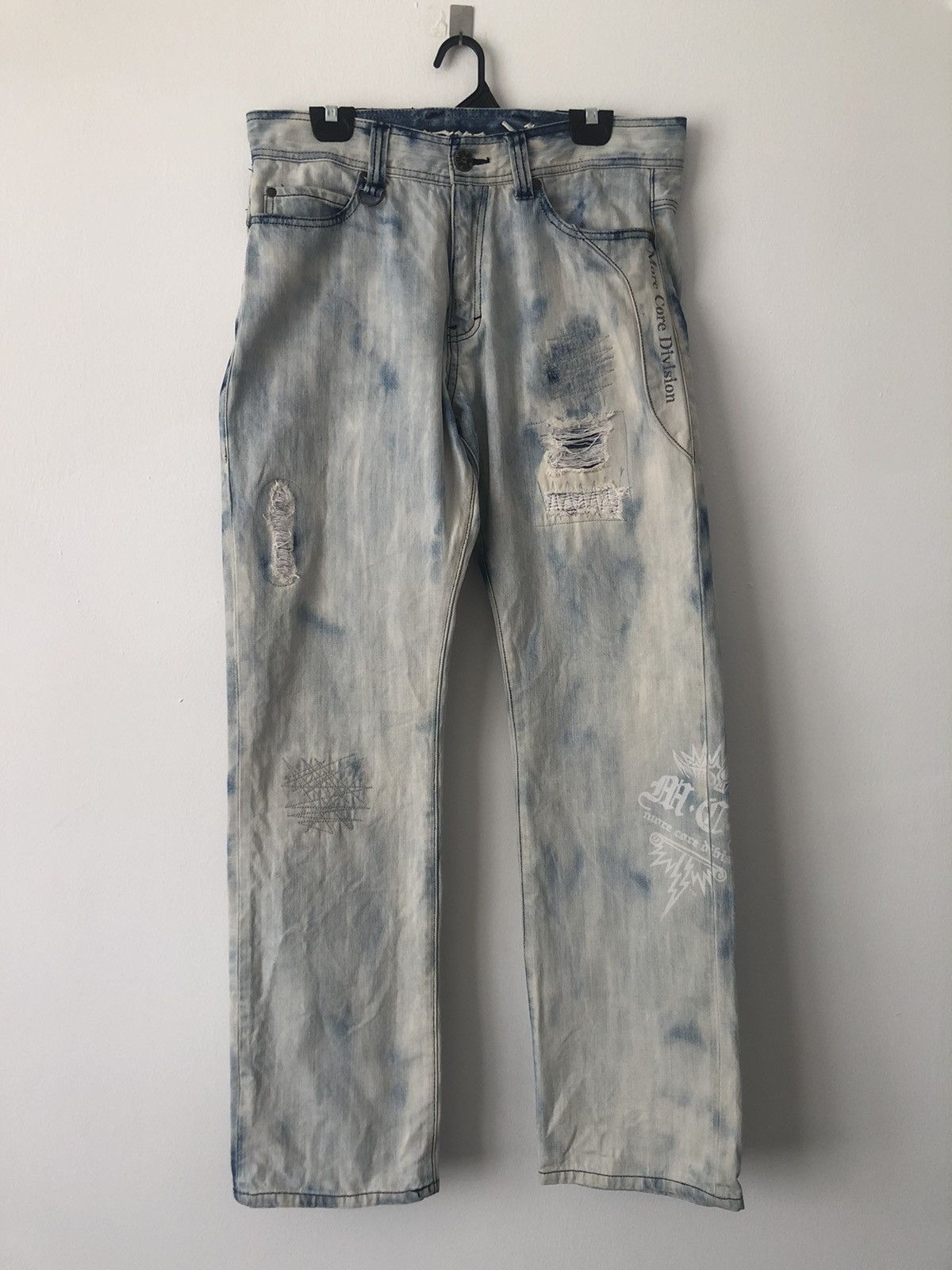 Japanese Brand × Seditionaries MCD More Core Divison Denim Pants Tye Dye Jeans Punk Size US 34 / EU 50 - 1 Thumbnail