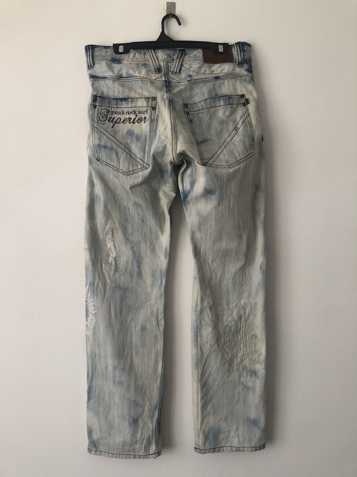 Japanese Brand × Seditionaries MCD More Core Divison Denim Pants Tye Dye Jeans Punk Size US 34 / EU 50 - 2 Thumbnail