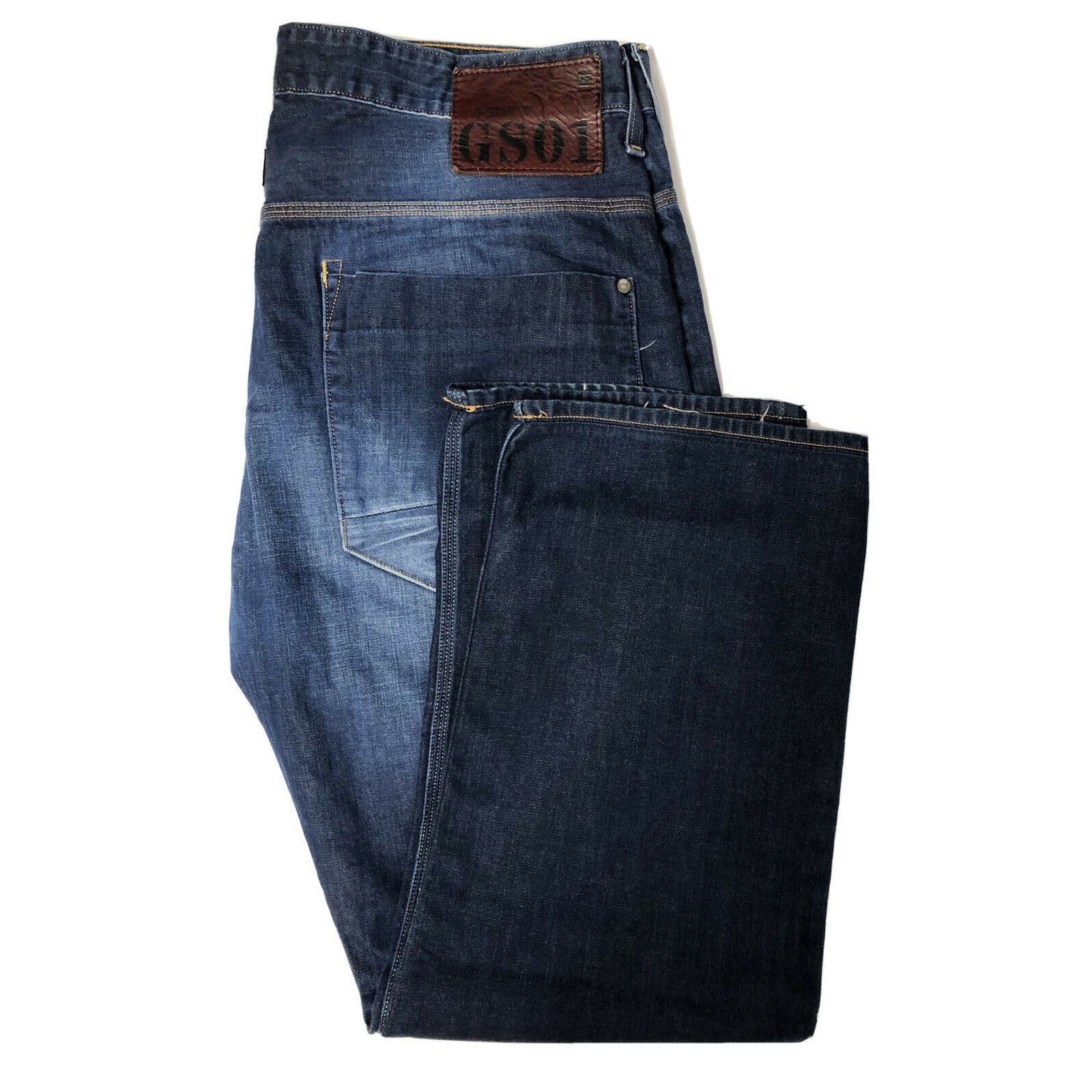 image of G Star Raw Loose Fit Denim Jeans in Blue, Men's (Size 38)