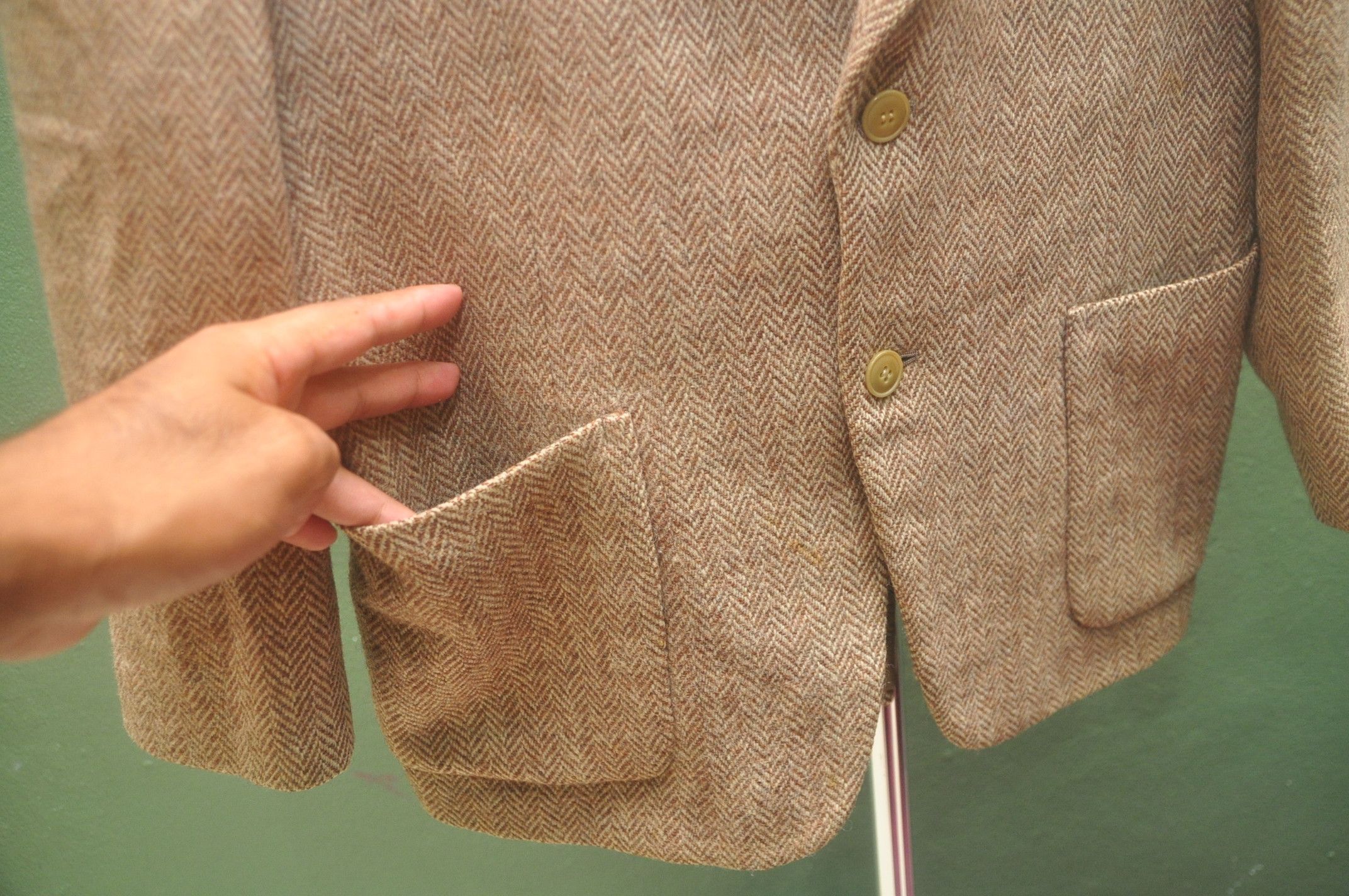 Designer × Harris Tweed × Japanese Brand Harris Tweed Wool Japanese Travis Scott Fashion Style Size 40R - 5 Thumbnail