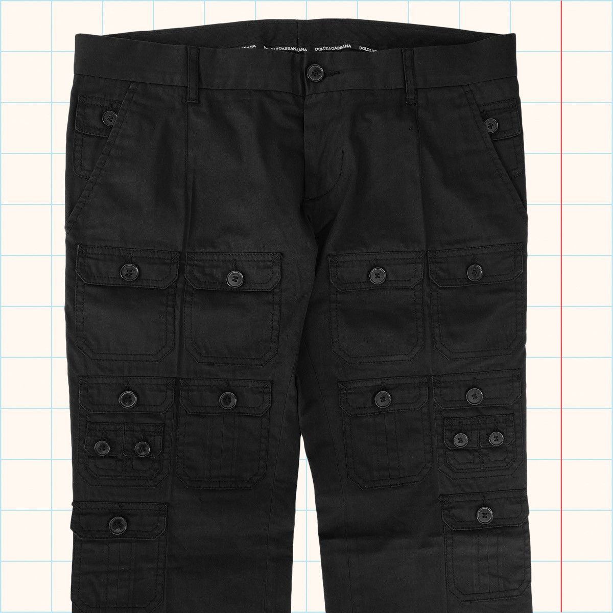 Dolce & Gabbana SS08 Multi Pocket Cargo Pants 🏴‍☠️ Free ship! Size US 34 / EU 50 - 1 Thumbnail