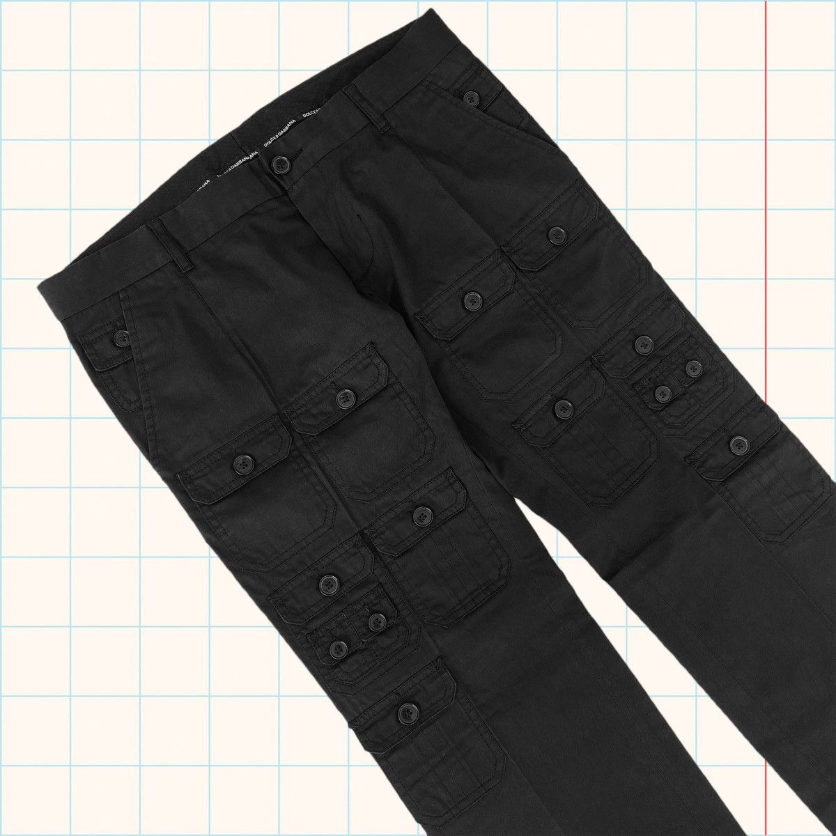 Dolce & Gabbana SS08 Multi Pocket Cargo Pants 🏴‍☠️ Free ship! Size US 34 / EU 50 - 3 Thumbnail