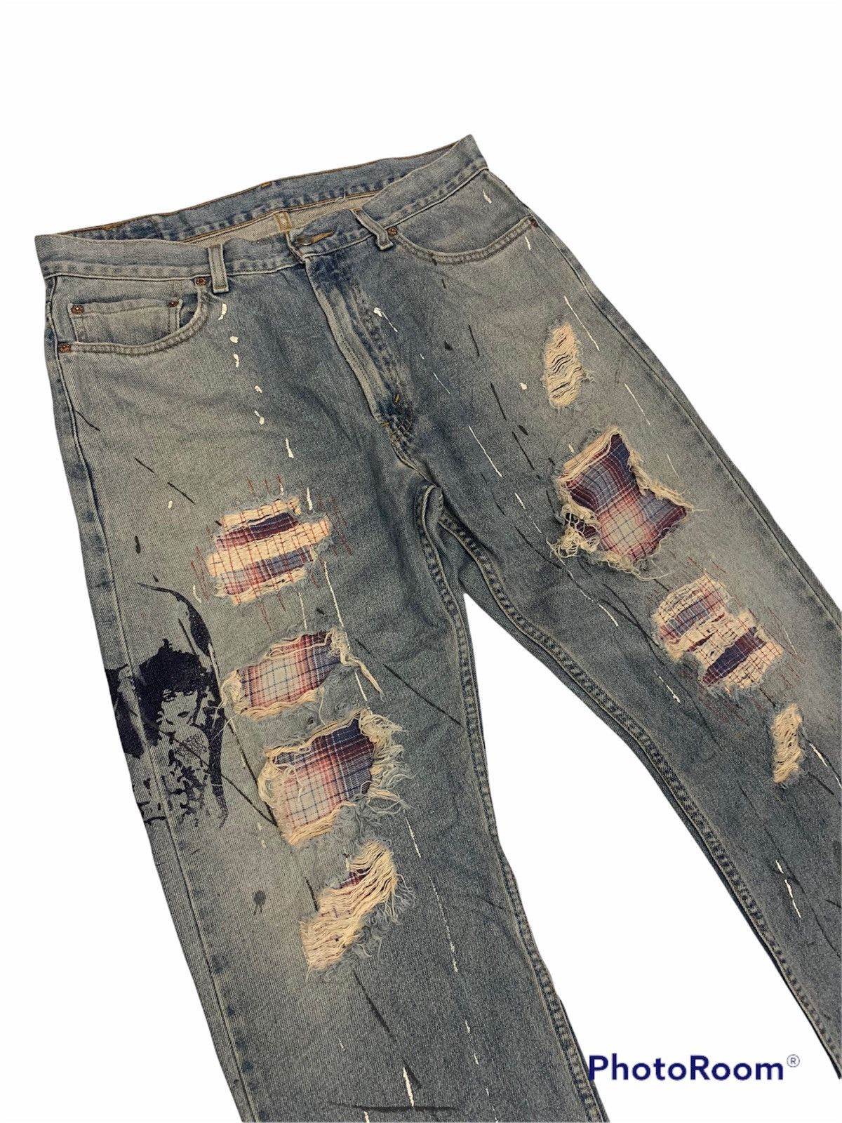 Other No.05 jeans distressed denim skulls denim pants Size US 37 - 2 Thumbnail