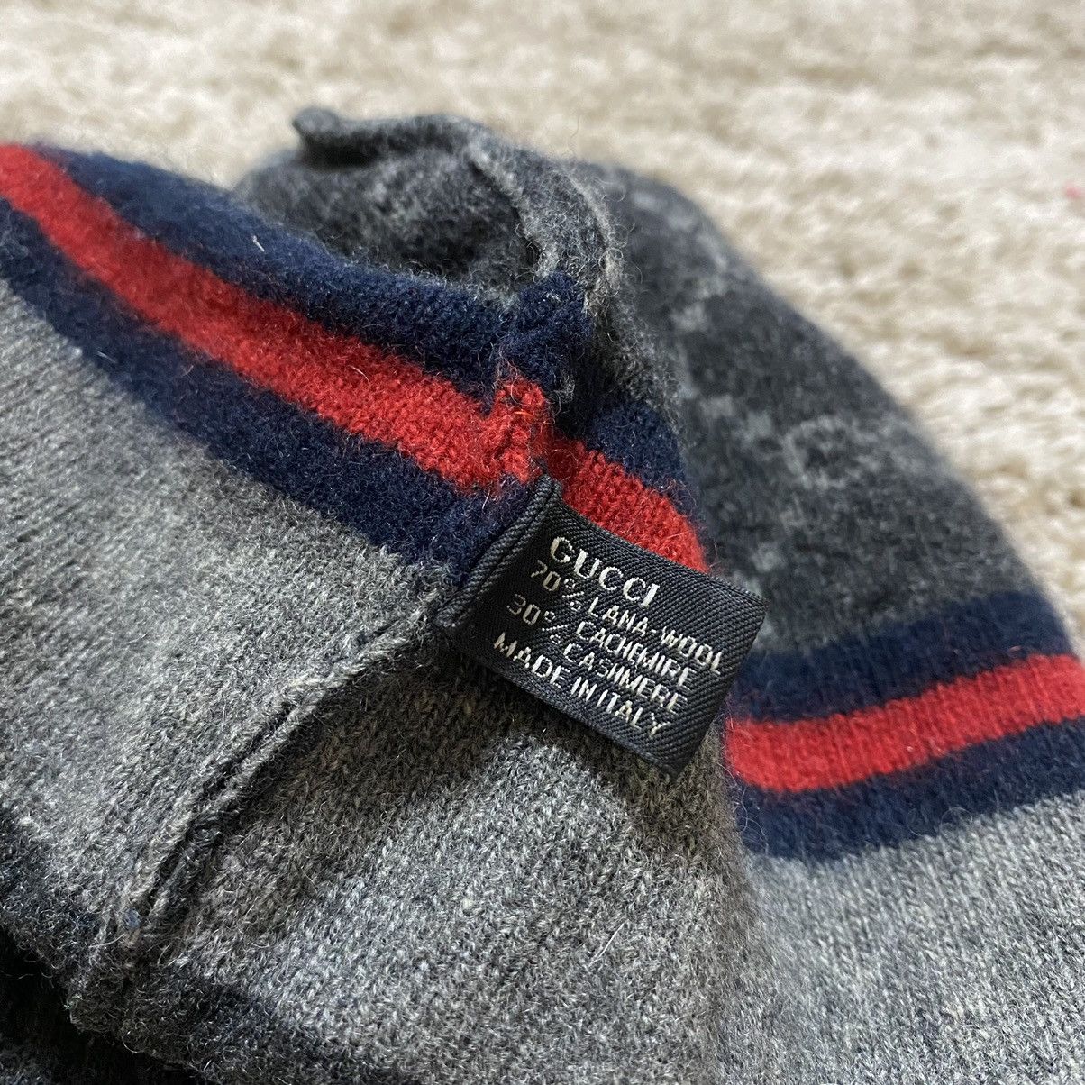 Gucci Gucci Monogram Logo Stripe Wool Cashemere Beanie Size ONE SIZE - 3 Thumbnail