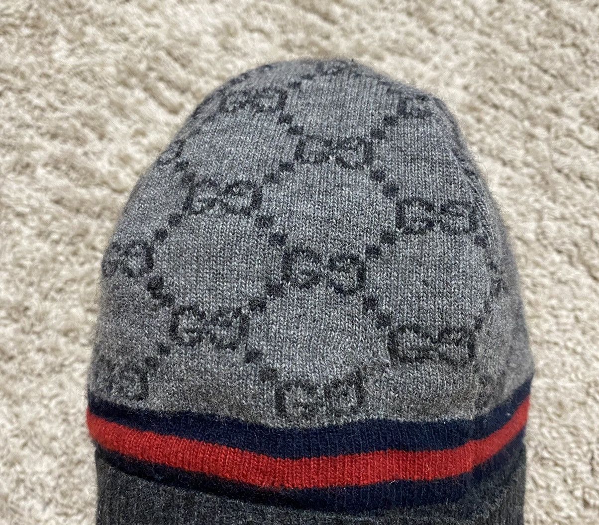 Gucci Gucci Monogram Logo Stripe Wool Cashemere Beanie Size ONE SIZE - 5 Thumbnail