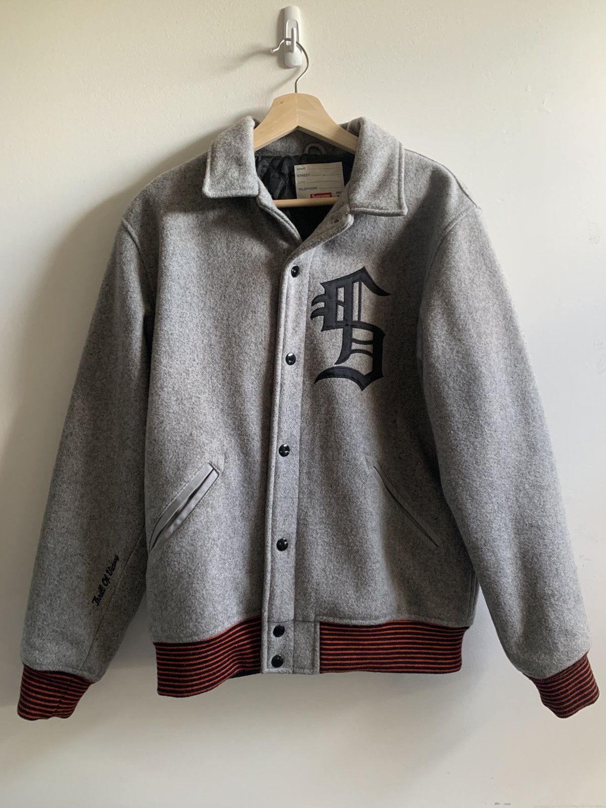 Supreme × Vintage SUPREME THRILL OF VICTORY VARSITY JACKET | Grailed