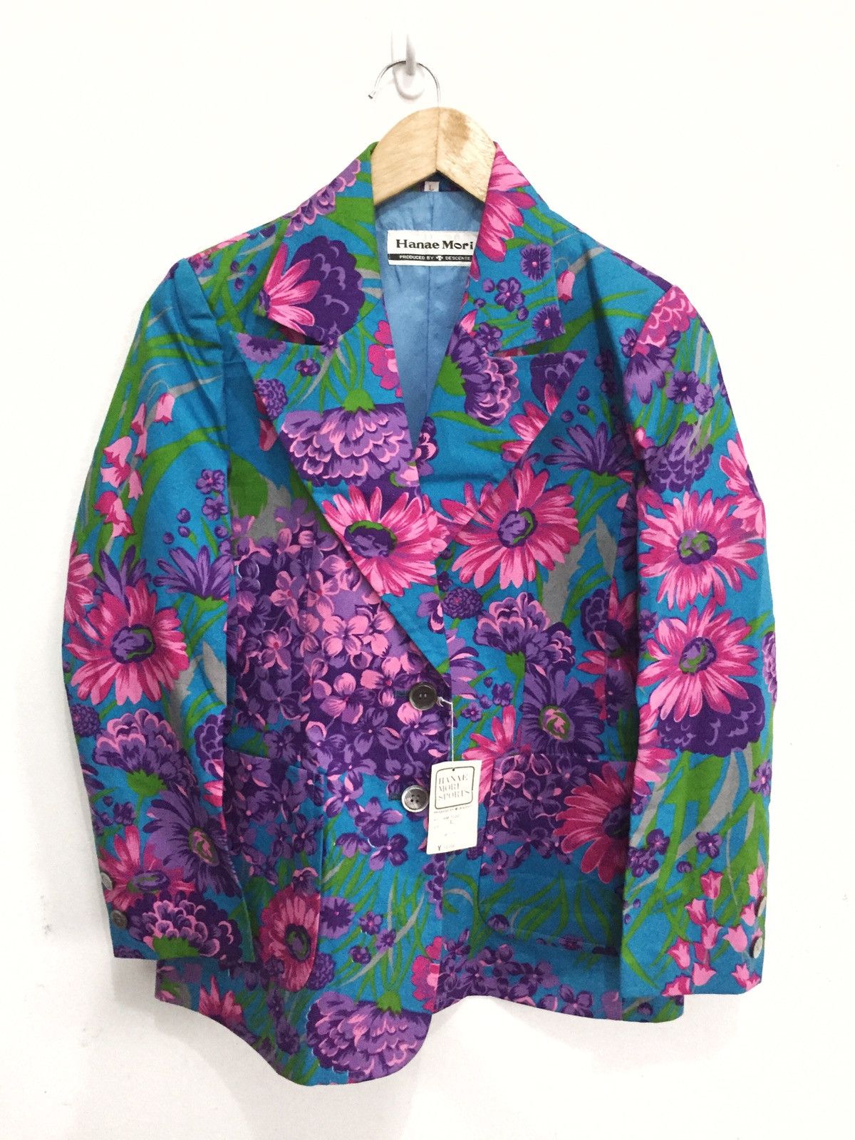 Hanae Mori 1980s Hanae Mori Japan Multicolor Floral NWT Button Jacket Size US S / EU 44-46 / 1 - 1 Thumbnail