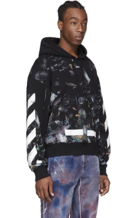 Off-White Zip Up Galaxy Hoodie