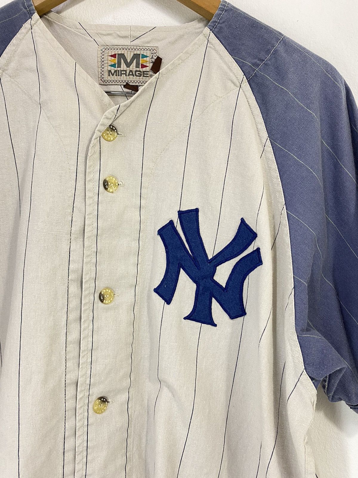 Mirage × NFL × New York Yankees New York Yankees NFL Shirt Big Logo Stripe Design Size US M / EU 48-50 / 2 - 5 Thumbnail