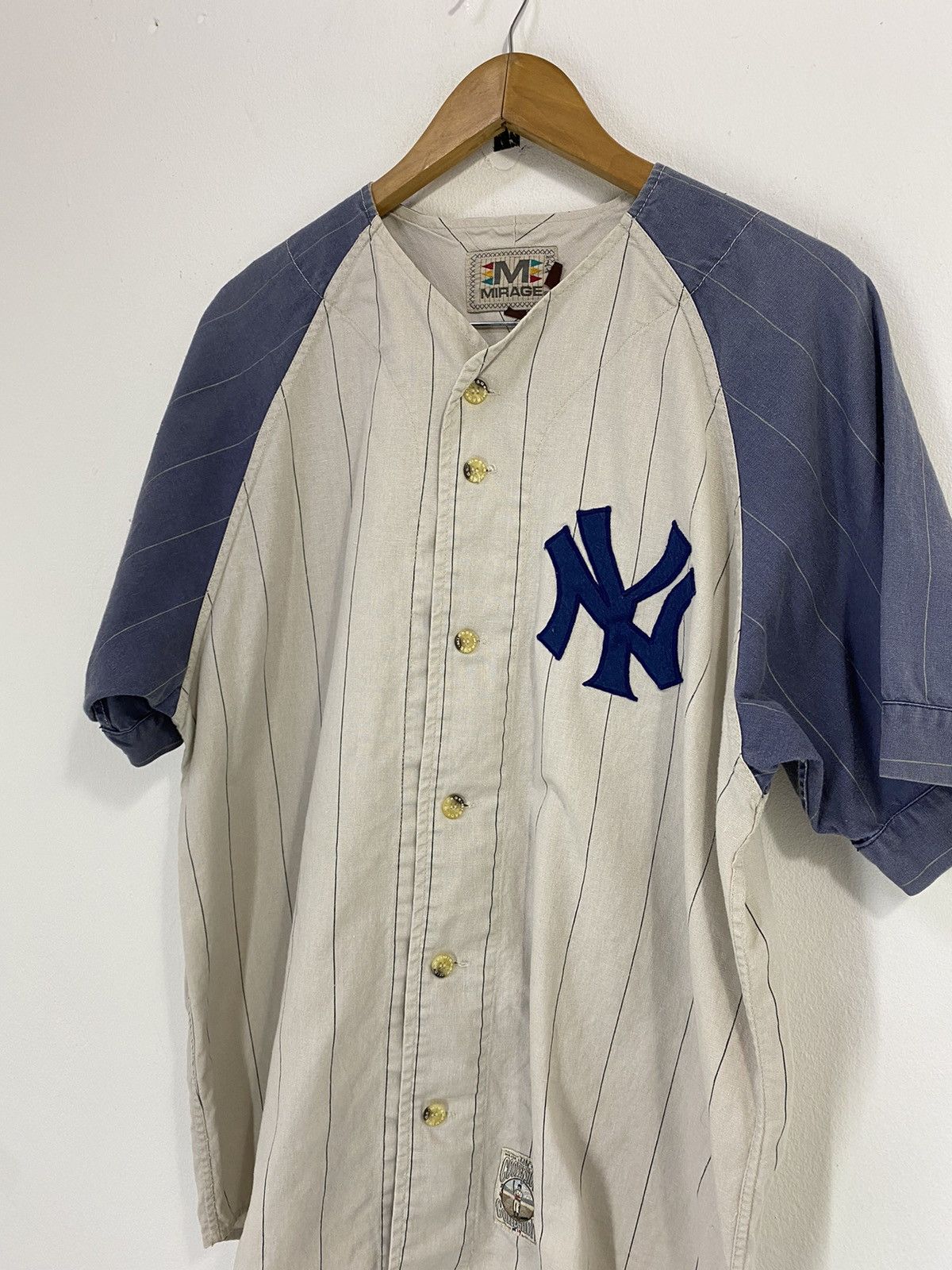 Mirage × NFL × New York Yankees New York Yankees NFL Shirt Big Logo Stripe Design Size US M / EU 48-50 / 2 - 4 Thumbnail