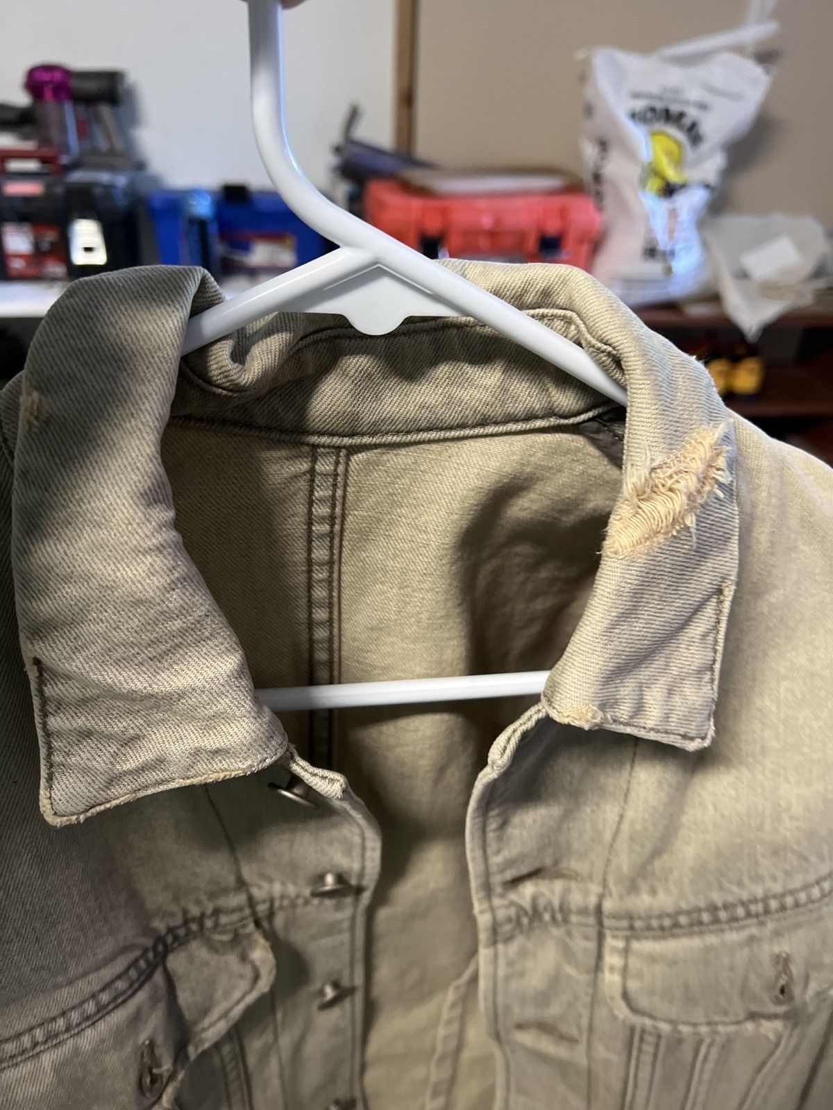 Julius Washed and Distressed Denim Jacket 